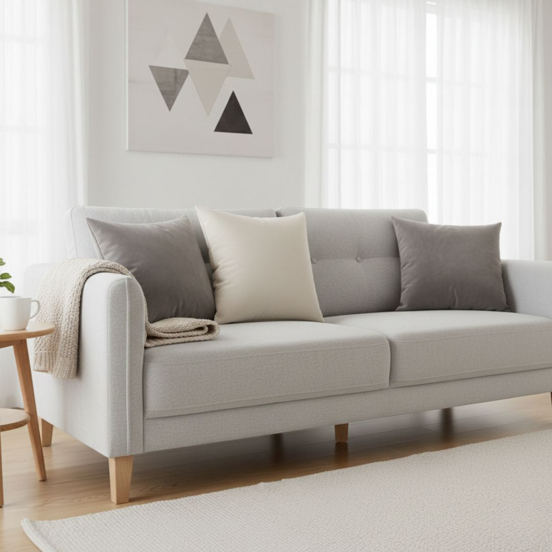 Dekokissen (mit Einlage) 45x45 cm (creme)