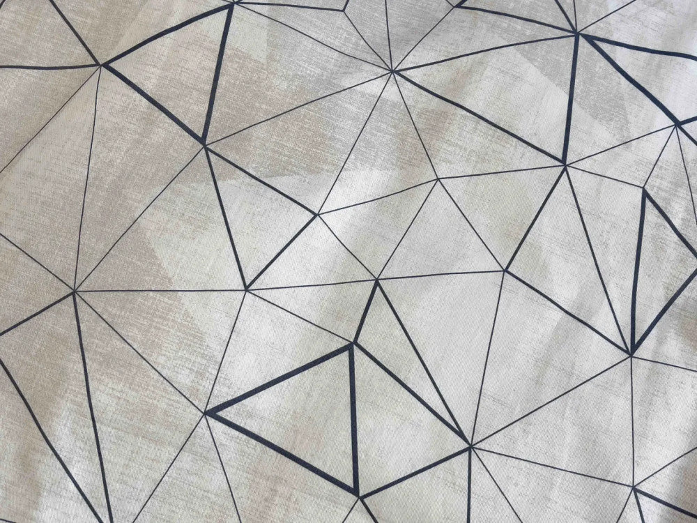 Kissenbezug aus Baumwollsatin – graues Muster