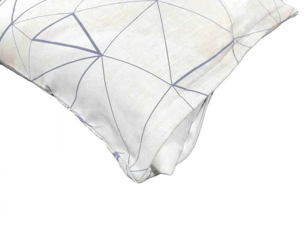 Kissenbezug aus Baumwollsatin – graues Muster