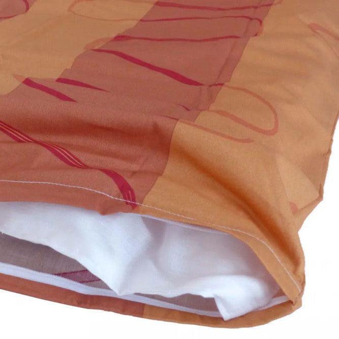Cotton sateen duvet cover set - 3 pieces - Orange