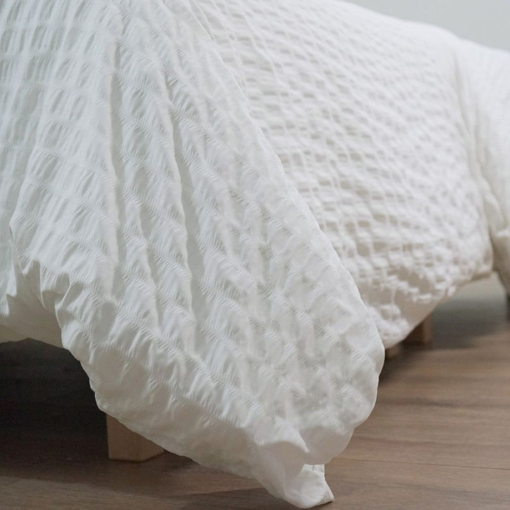 Krepp-Bettwäscheset - 80% Baumwolle - 20% PE - Umschlag - 3er-Set - 130 gr/m2