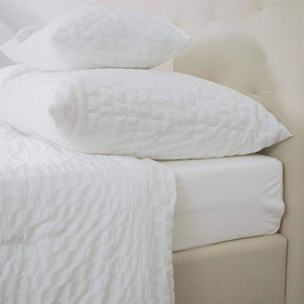 Krepp-Bettwäscheset – 80 % Baumwolle – 20 % PE – umklappbar – 2er-Set – 130 g/m2