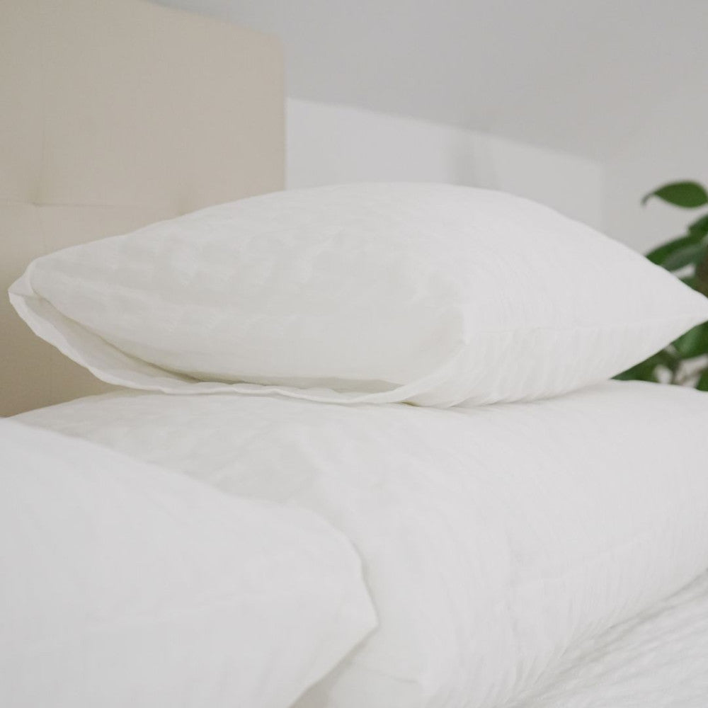 Krepp-Bettwäscheset – 80 % Baumwolle – 20 % PE – umklappbar – 2er-Set – 130 g/m2