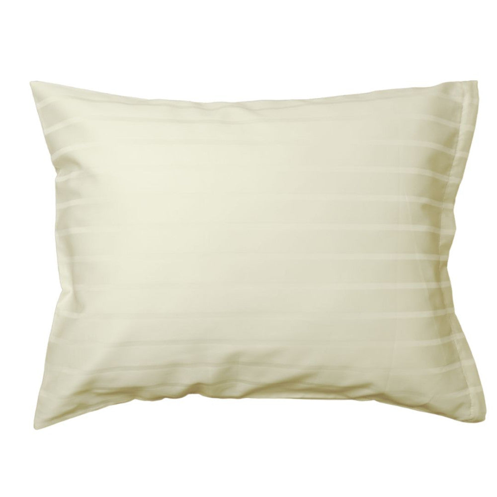 Champagnerfarbenes Hotel-Bettlakenset mit Streifen – 80 % Baumwolle – 20 % PE – Spannbettlaken – 3er-Set – 150 g/m² – verpackt