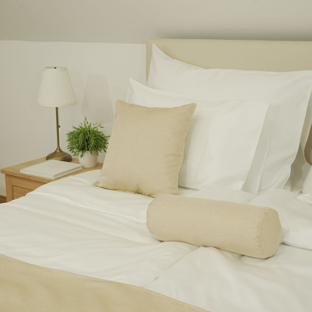 Hotel PERCAL 100% cotton linen bed sheet - fitted - set of 2 - 120 gr/m2 - packaged