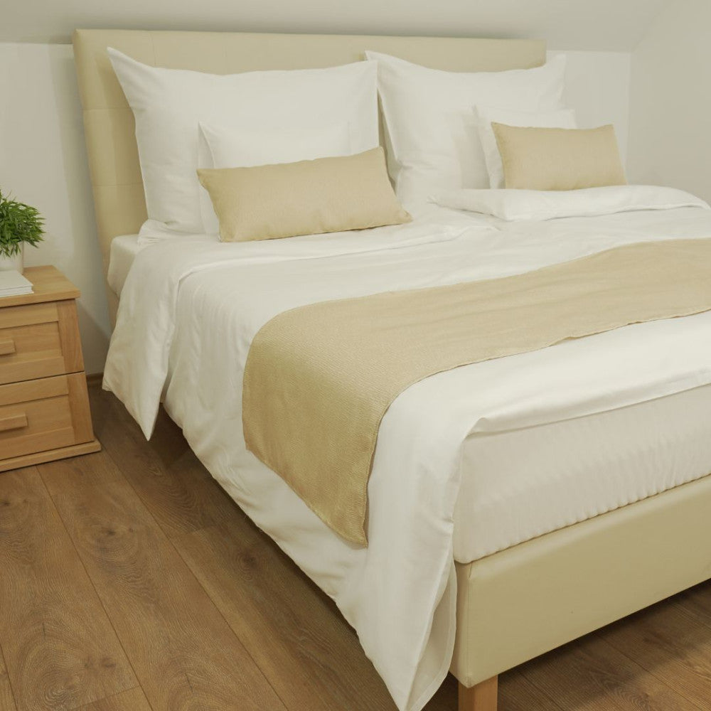 Hotel PERCAL 100% cotton linen bed sheet - fitted - set of 2 - 120 gr/m2 - packaged