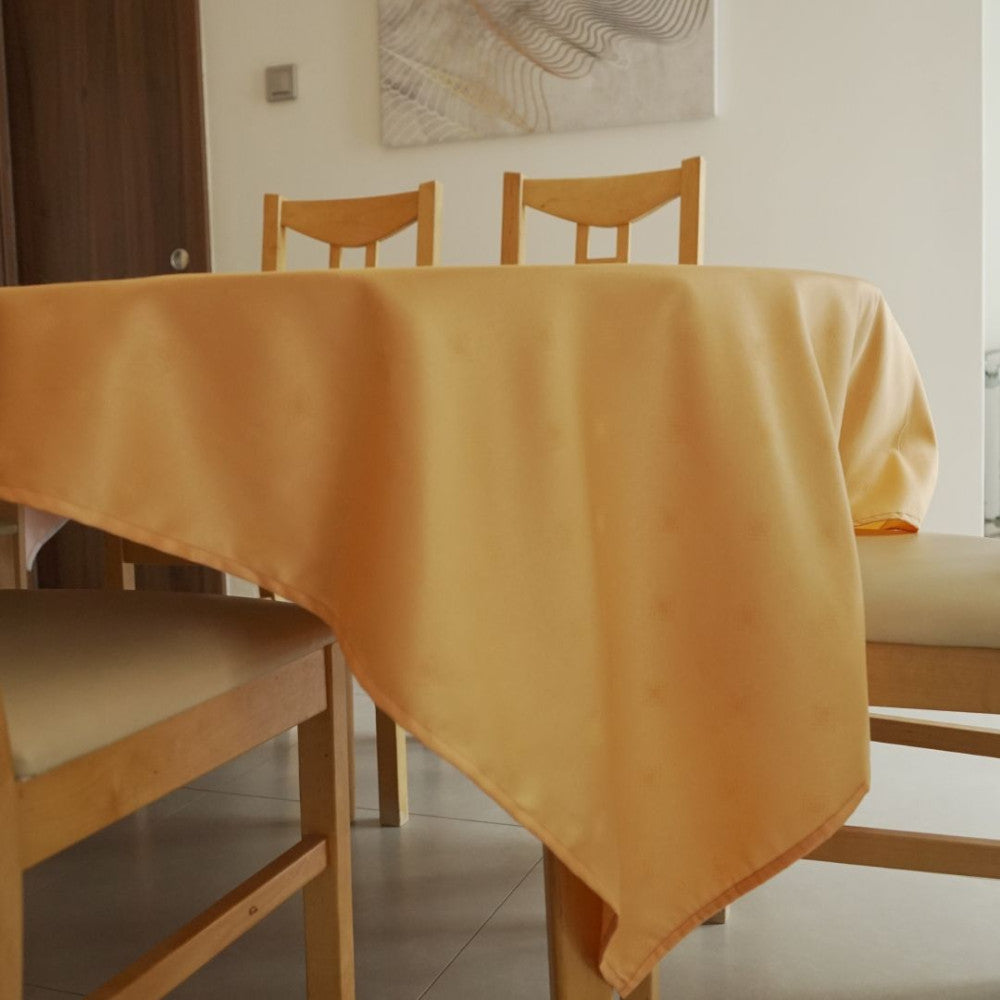 Stain-resistant tablecloth - 50% cotton - 50% polyester - Salmon