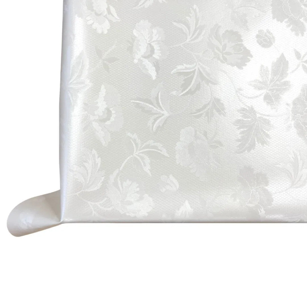 Viaszosvászon asztalterítő - Prémium minőség! - Elegáns fehér mintás 130x140 cm