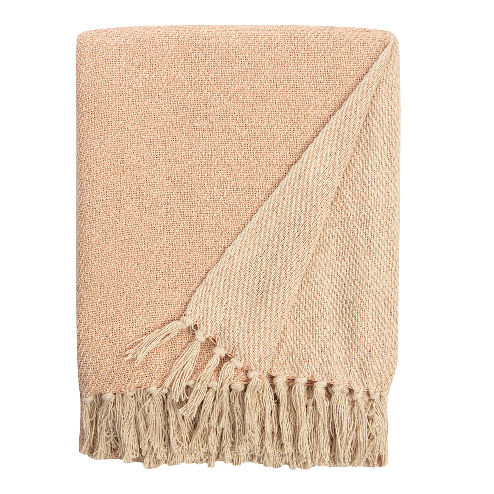 Halszálka mintás rosé pléd