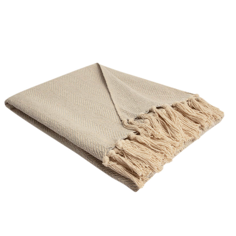 Halszálka mintás világosszürke enyhe kékkel pléd