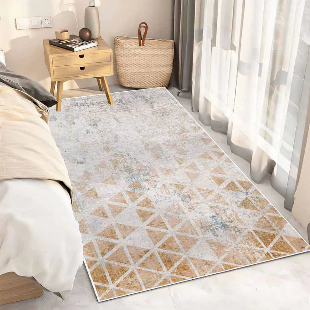 Vintage - narancs-szürke háromszögmintás - 120x180 cm