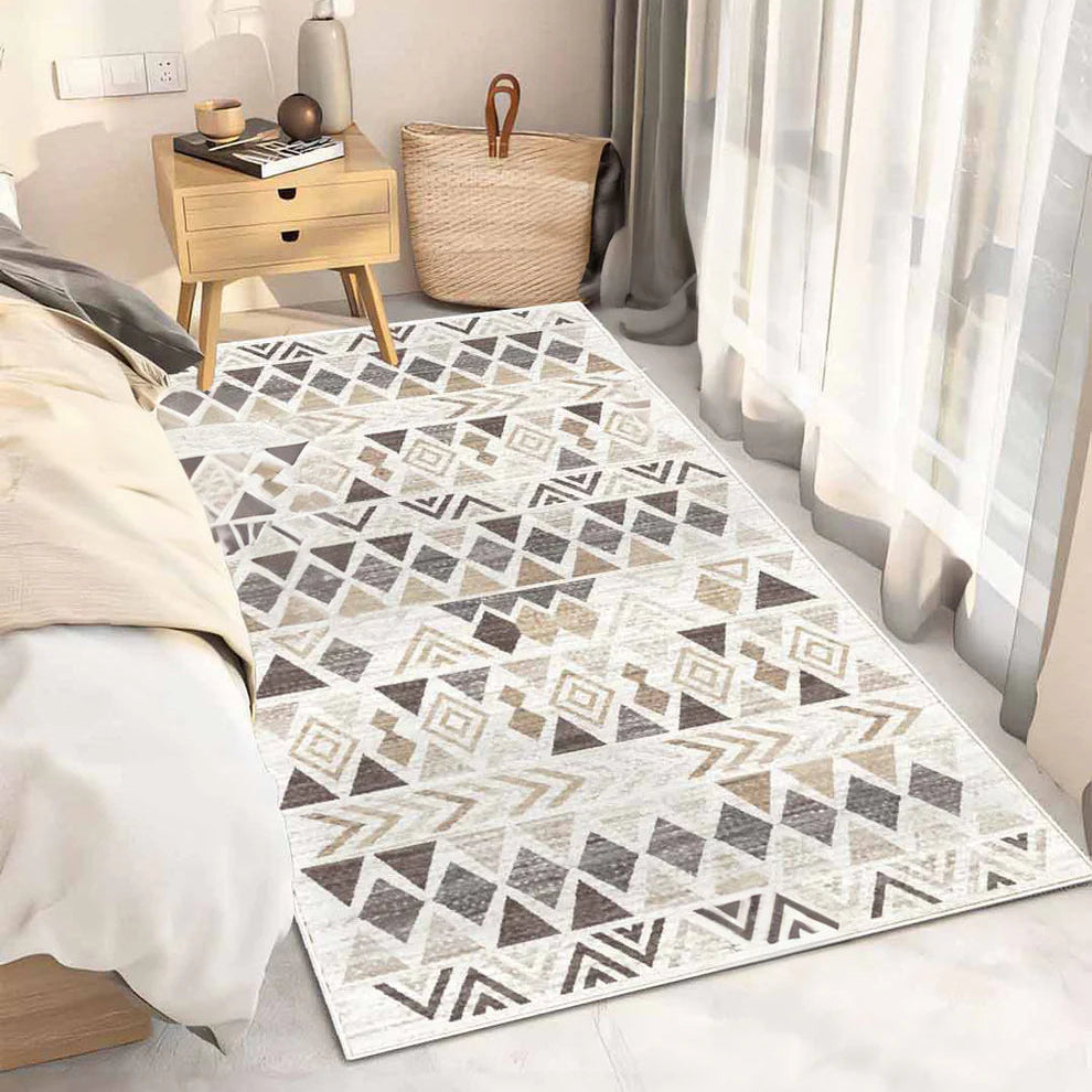 Vintage - sötét-bézs háromszögmintás - 120x180 cm