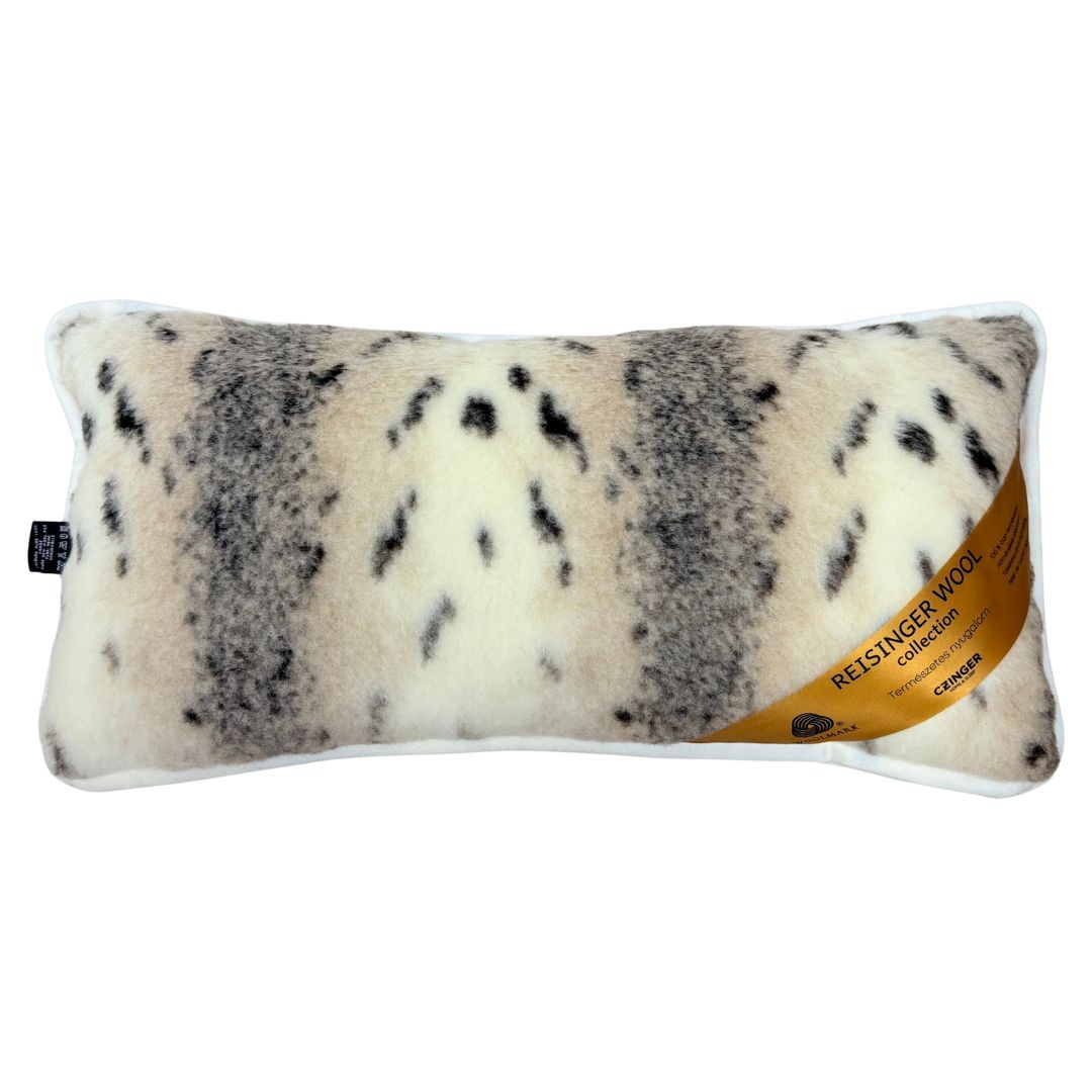 Gyapjú Euro párna - Hiúz mintás kétoldalas - 550 gr/m2 - 40x80 cm