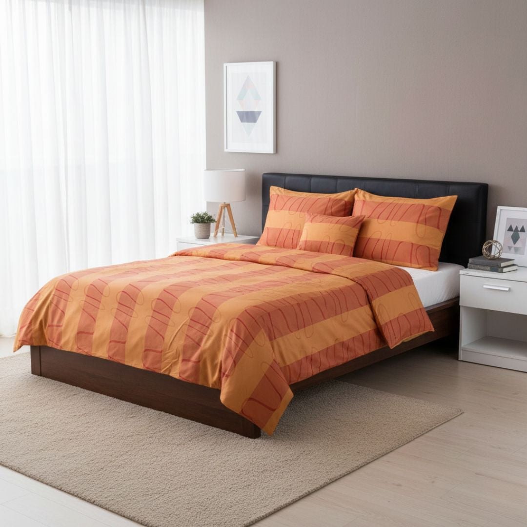 Solara Satin-Bettwäsche – warme Töne und lebendige Eleganz
