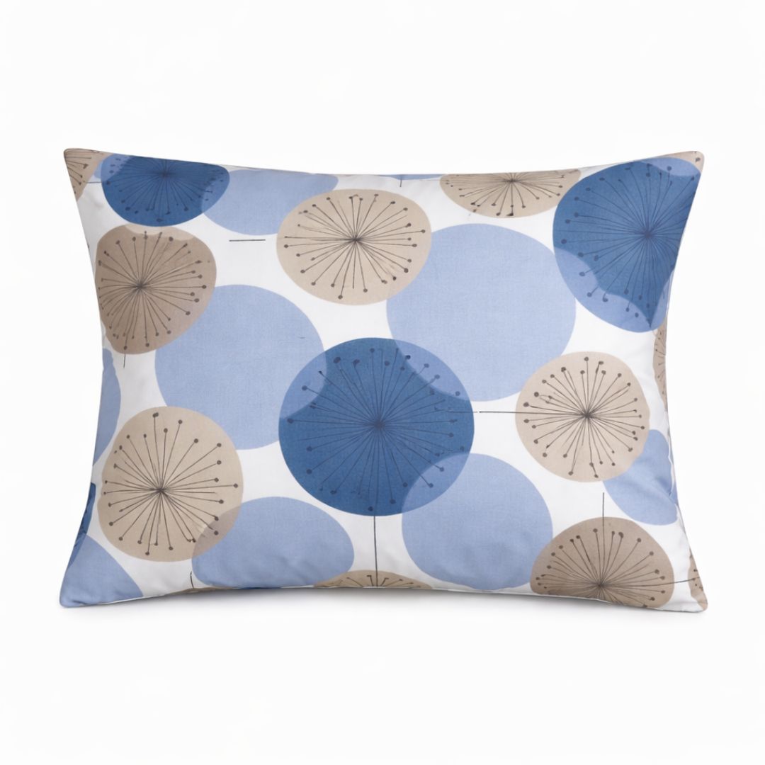 Pamut párnahuzat - Kék körök