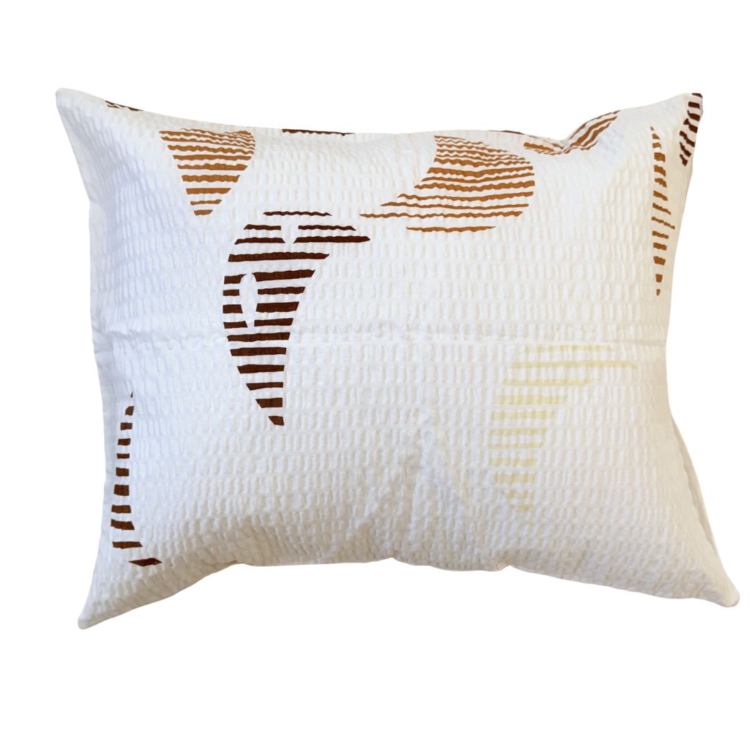 Krepp kispárnahuzat - Törtfehér-mokka