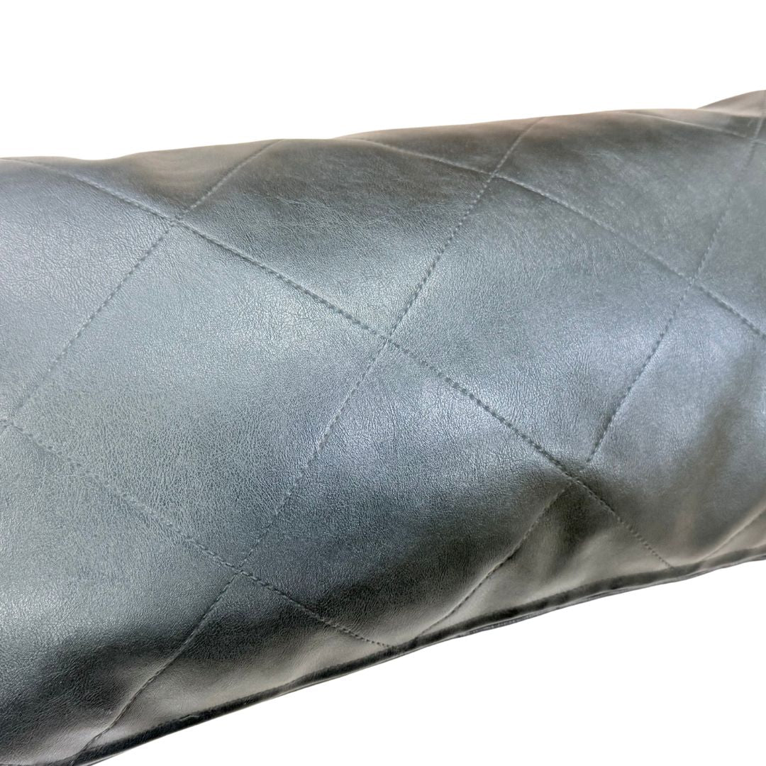 Dekokissen, mit Einlage - Reißverschluss - Silber
