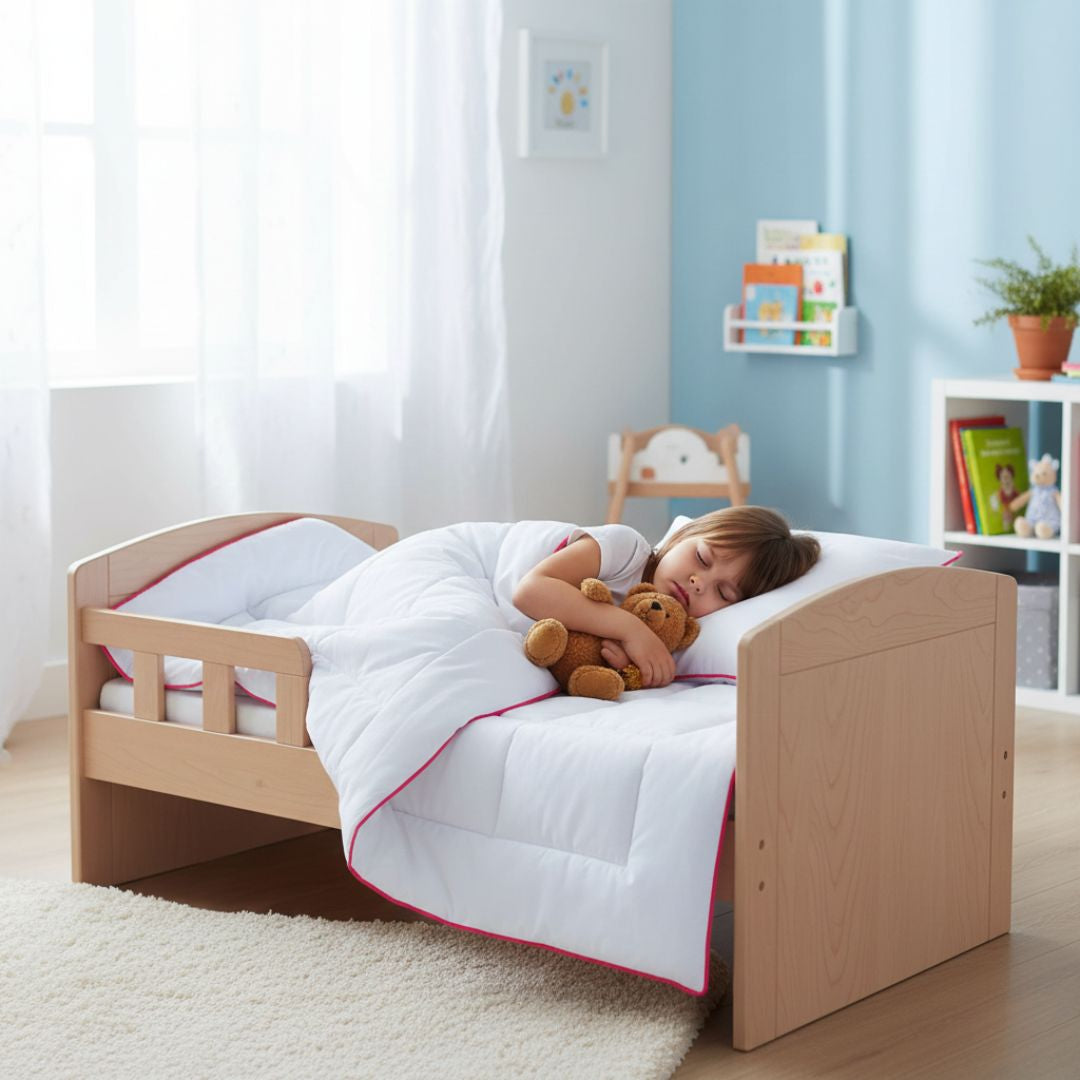 Family Pink - Antiallergén gyerek ovis garnitúra (paplan + kispárna) 2 db-os - szegőszalaggal