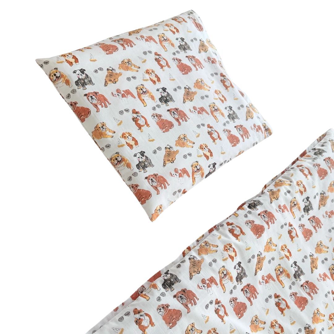Bulldog Charm ovis ágyneműhuzat 2 db-os – stílusos játékosság