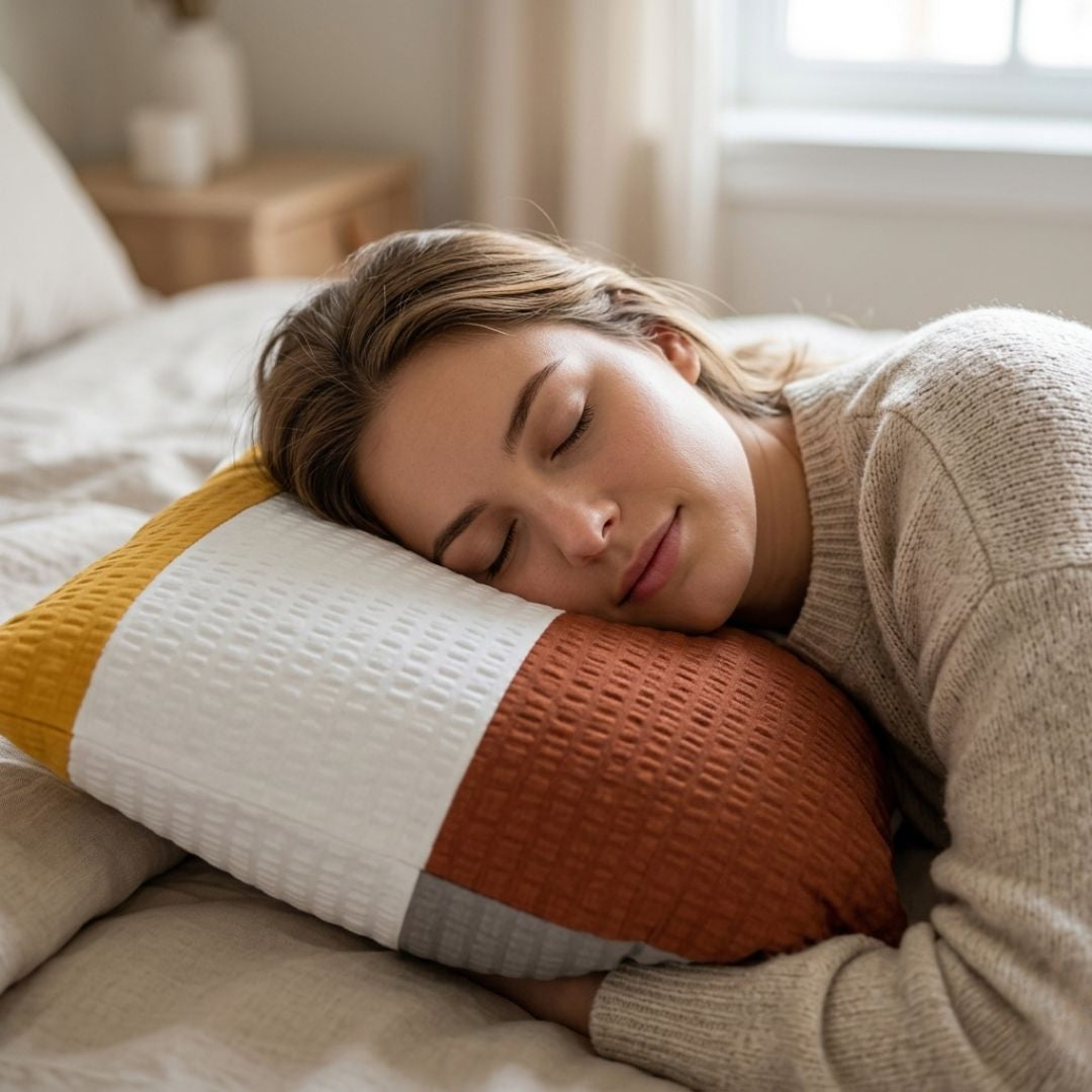 Krepp kispárnahuzat - Őszi naplemente