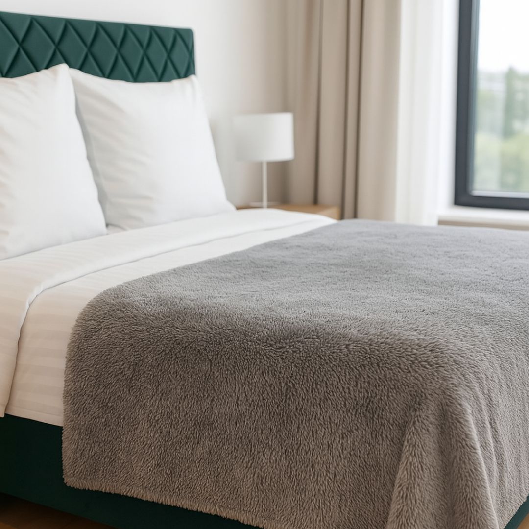 Gray soft blanket