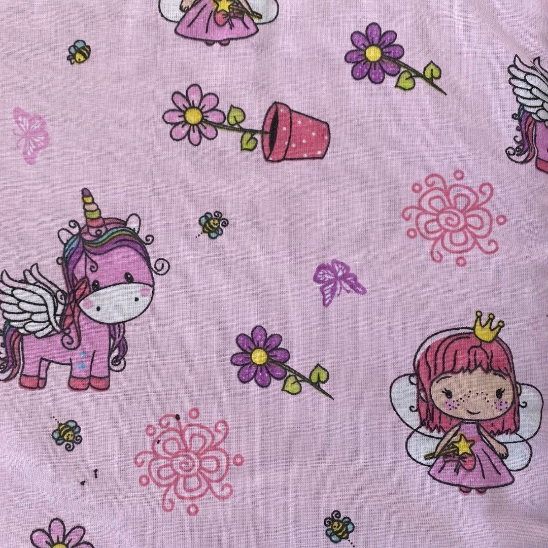 Einhorn gestepptes flaches Kinderkissen