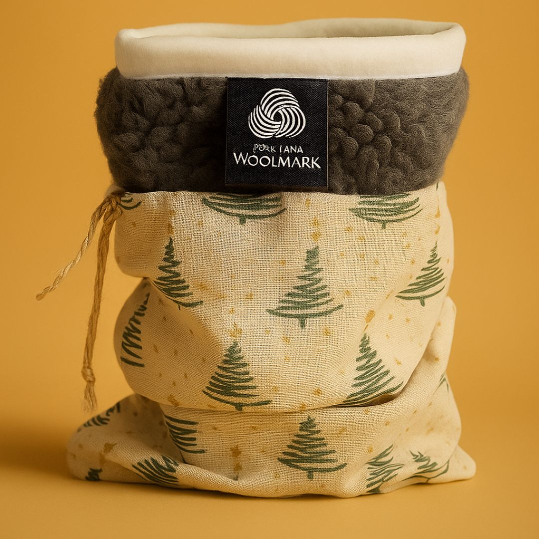 Gyapjú vesemelegítő - szürke kockás szett