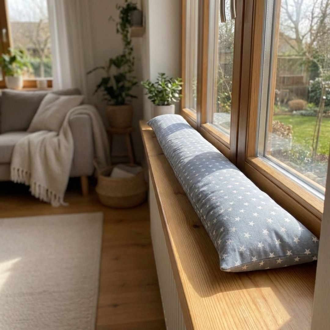 Christmas draught excluder - star pattern