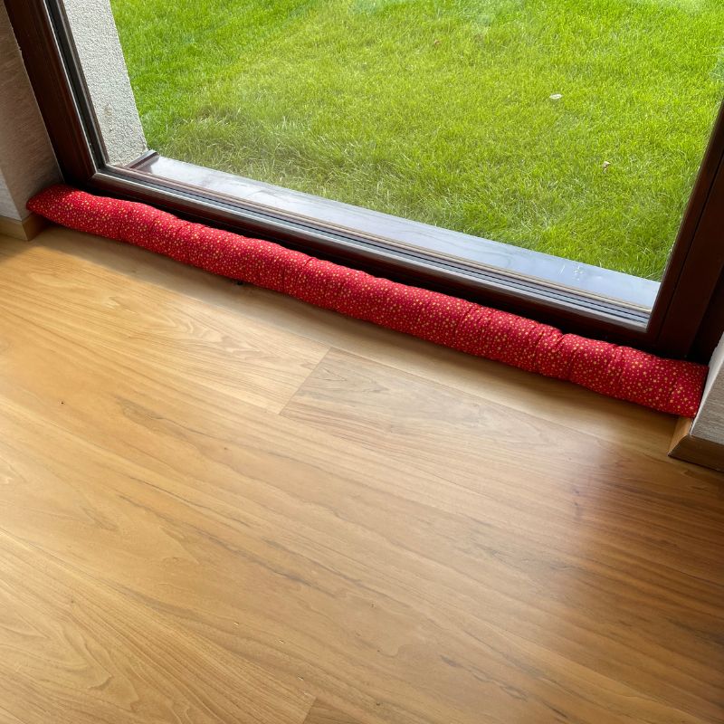 Christmas draught excluder - star pattern