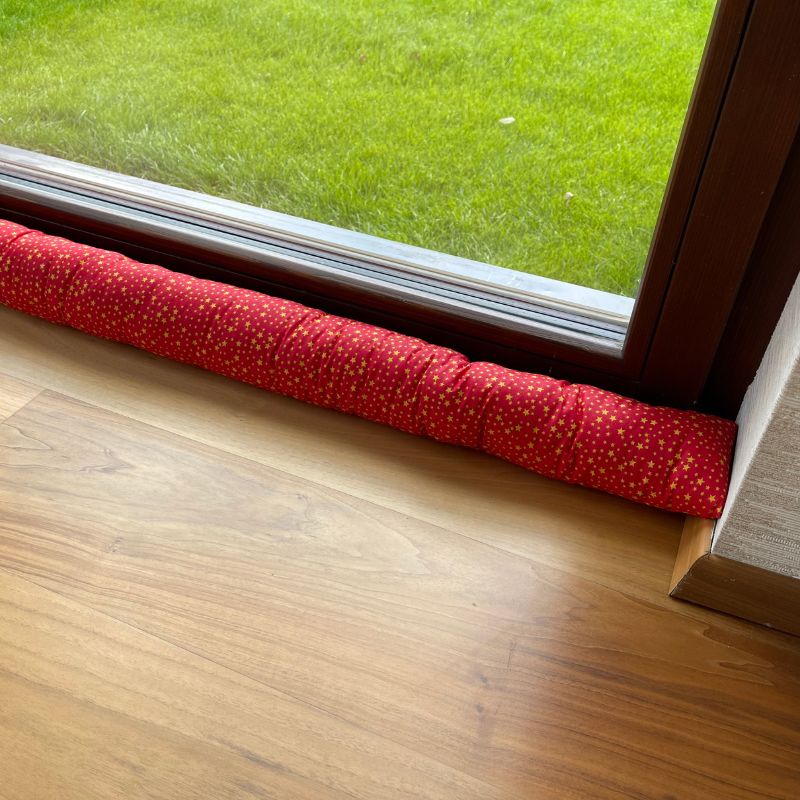 Christmas draught excluder - star pattern