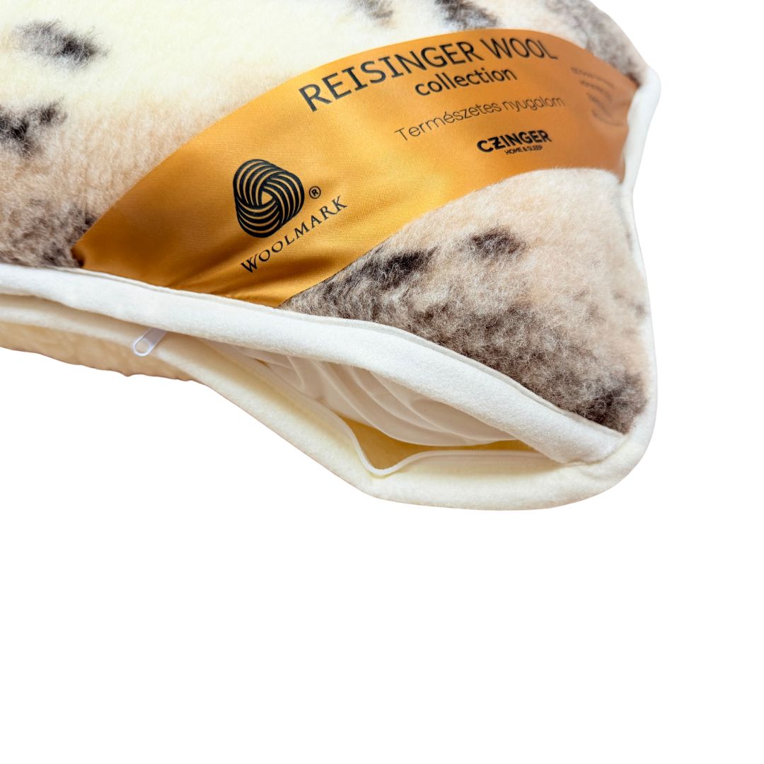 Gyapjú Euro párna - Hiúz mintás kétoldalas vízszintes - 550 gr/m2 - 40x80 cm