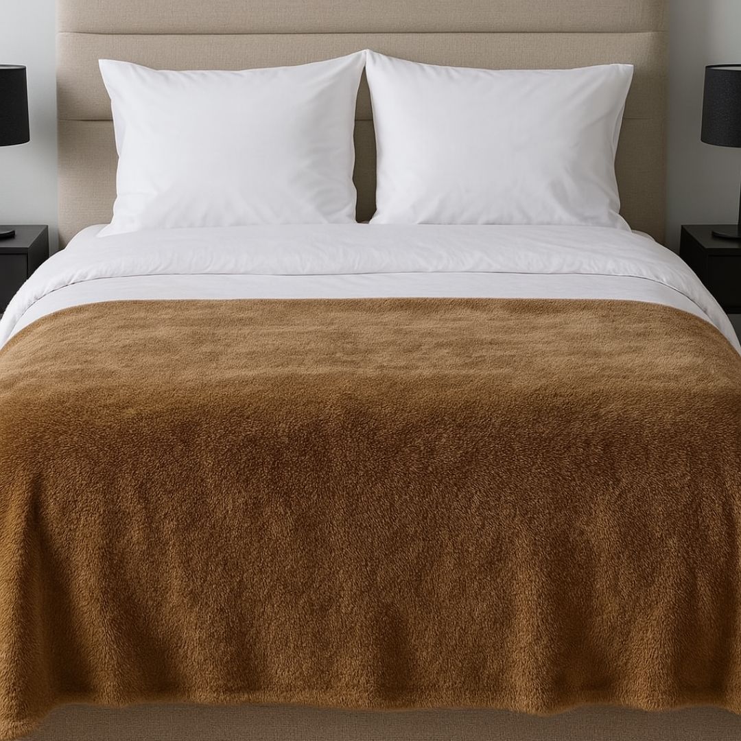 Medium brown soft blanket