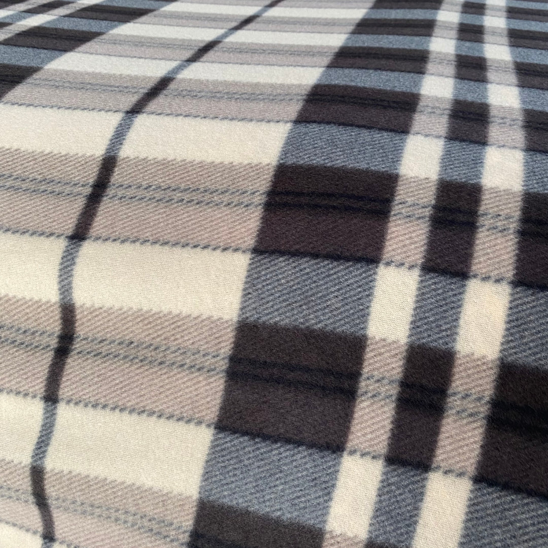 Brown/grey plaid blanket