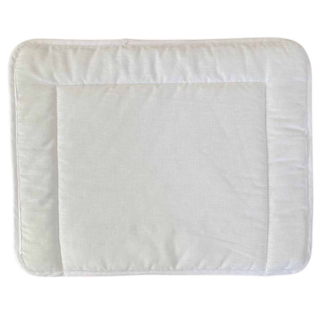 Allergy "STOP" flat children's pillow - white quilted