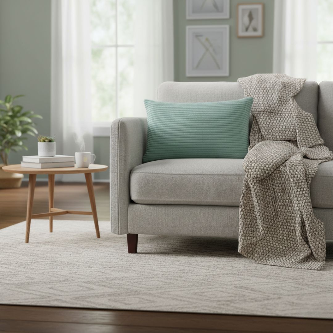 Corduroy decorative pillow - 45x45 cm