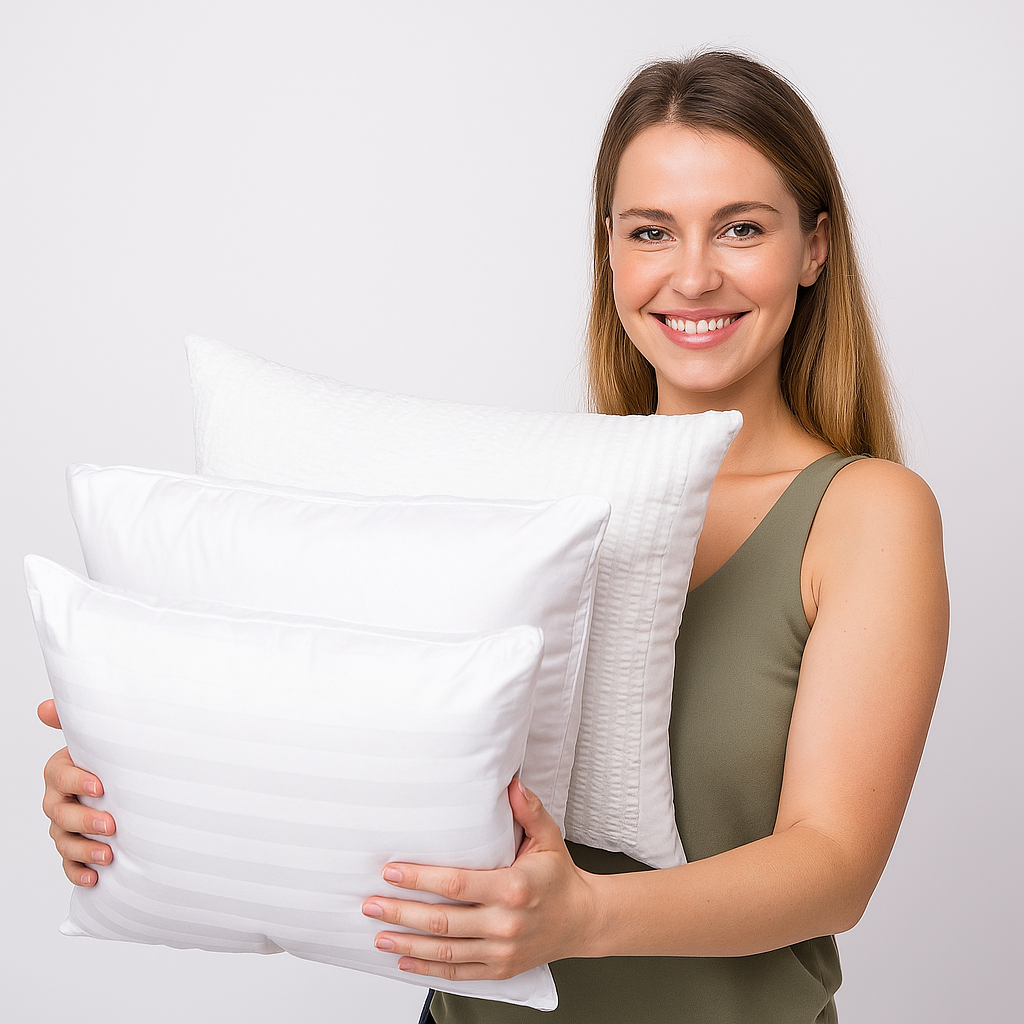 Shapeable small pillow - 100% cotton - with variable white material - 1 pc.