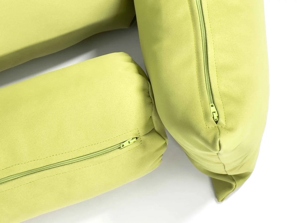 Decorative cushion with insert - zippered - BLACK OUT - kiwi green