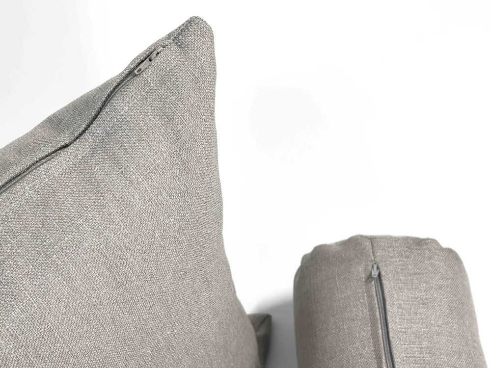 Decorative cushion sets with inserts - zipped - Greige
