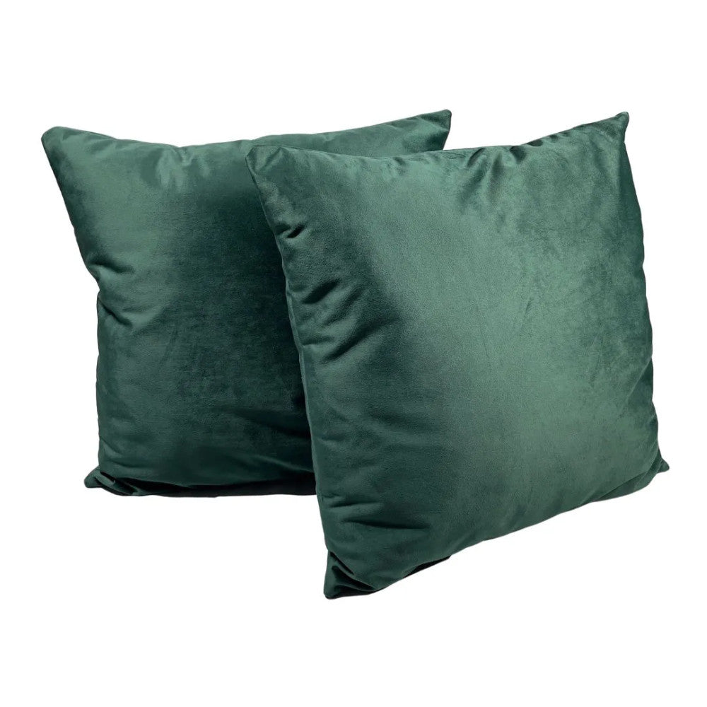 Moss green velvet decorative pillow sets - with inserts