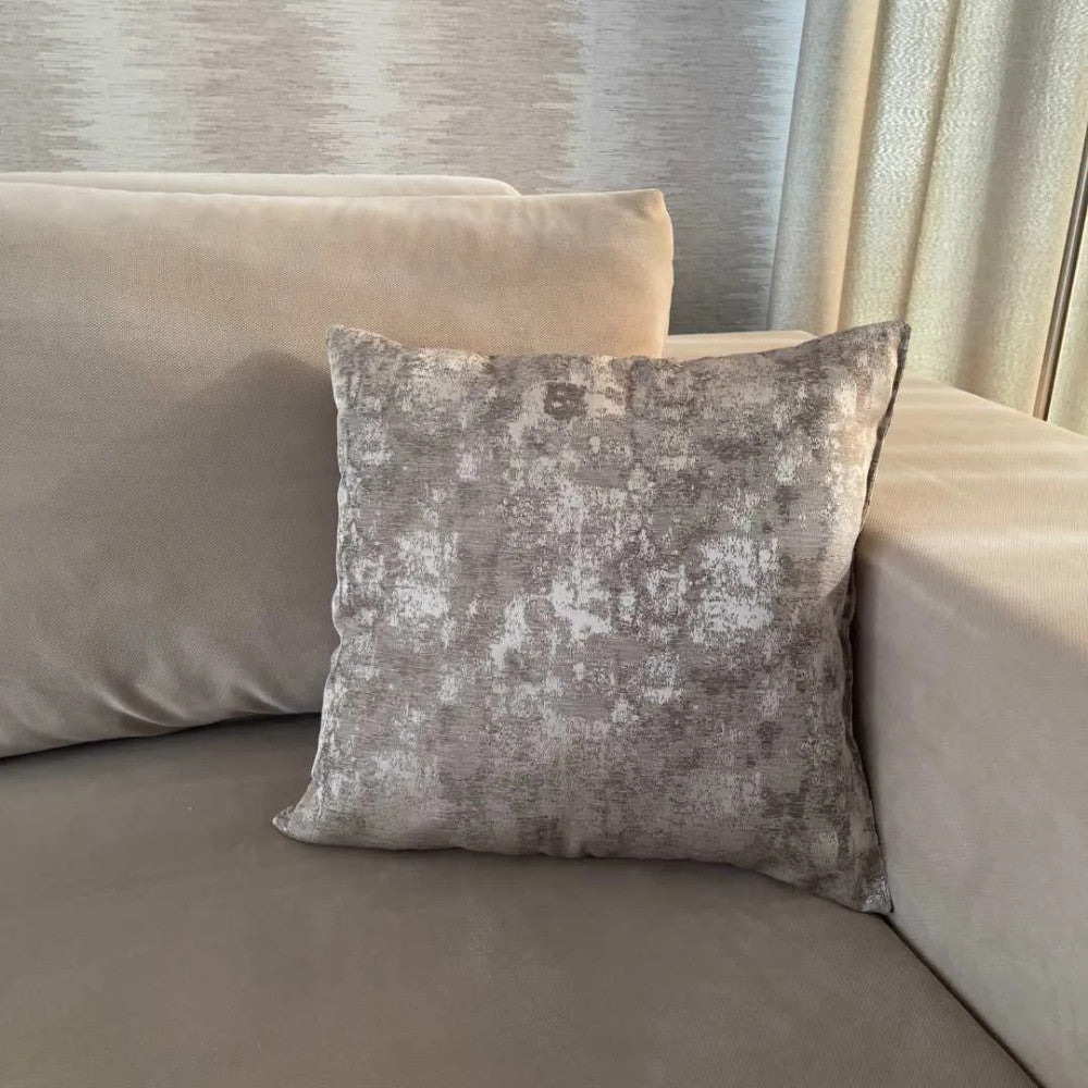 Decorative silvery throw pillow sets