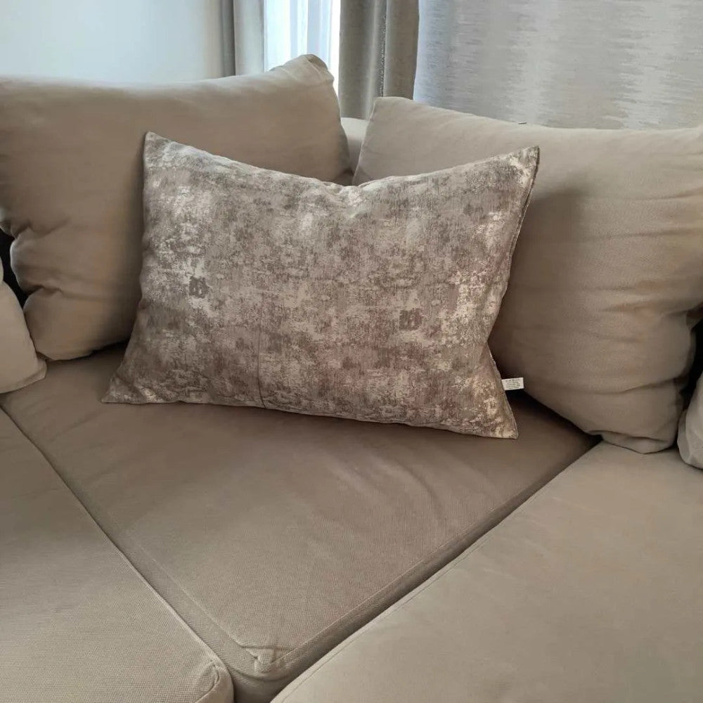 Decorative silvery throw pillow sets
