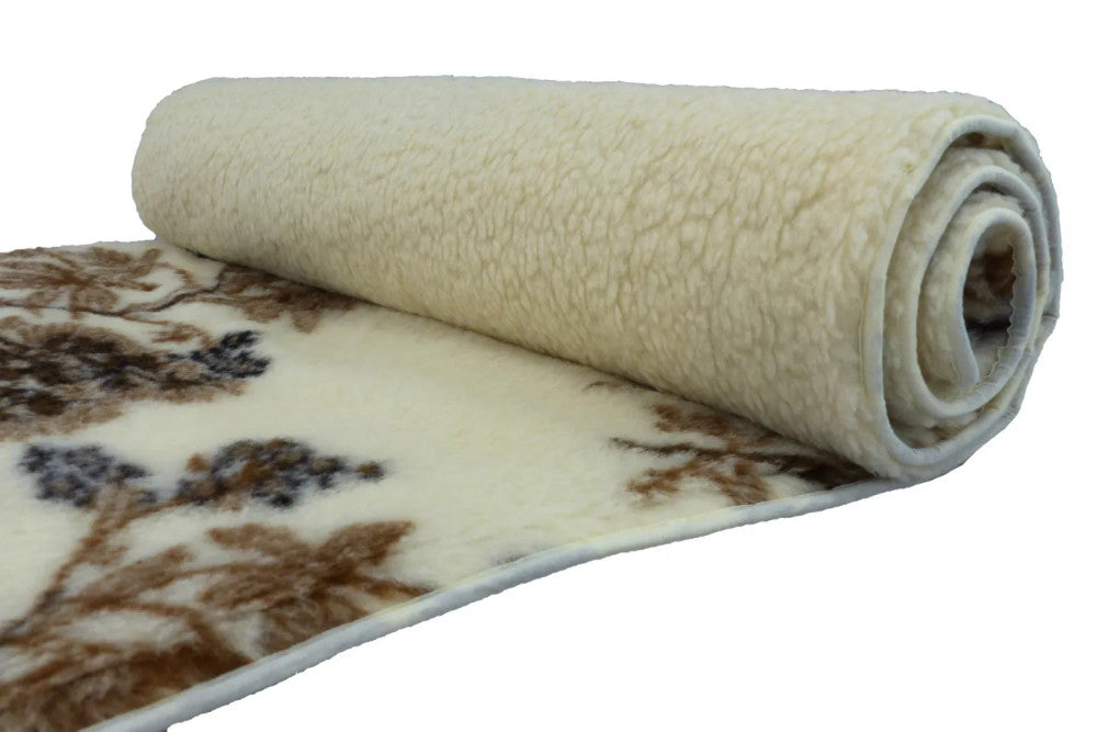 Wollunterbett (Matratzenauflage) gemustert doppelseitig - 520 g/m²