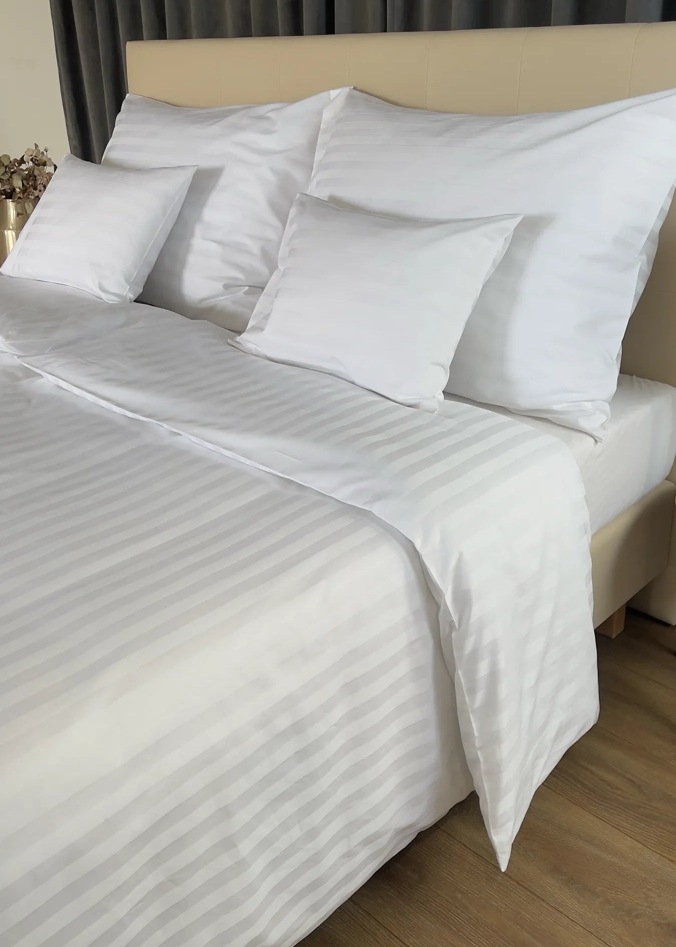 Prémium Damaszt Szatén Csíkos Ágyneműhuzat 2 cm – Hotel Minőség