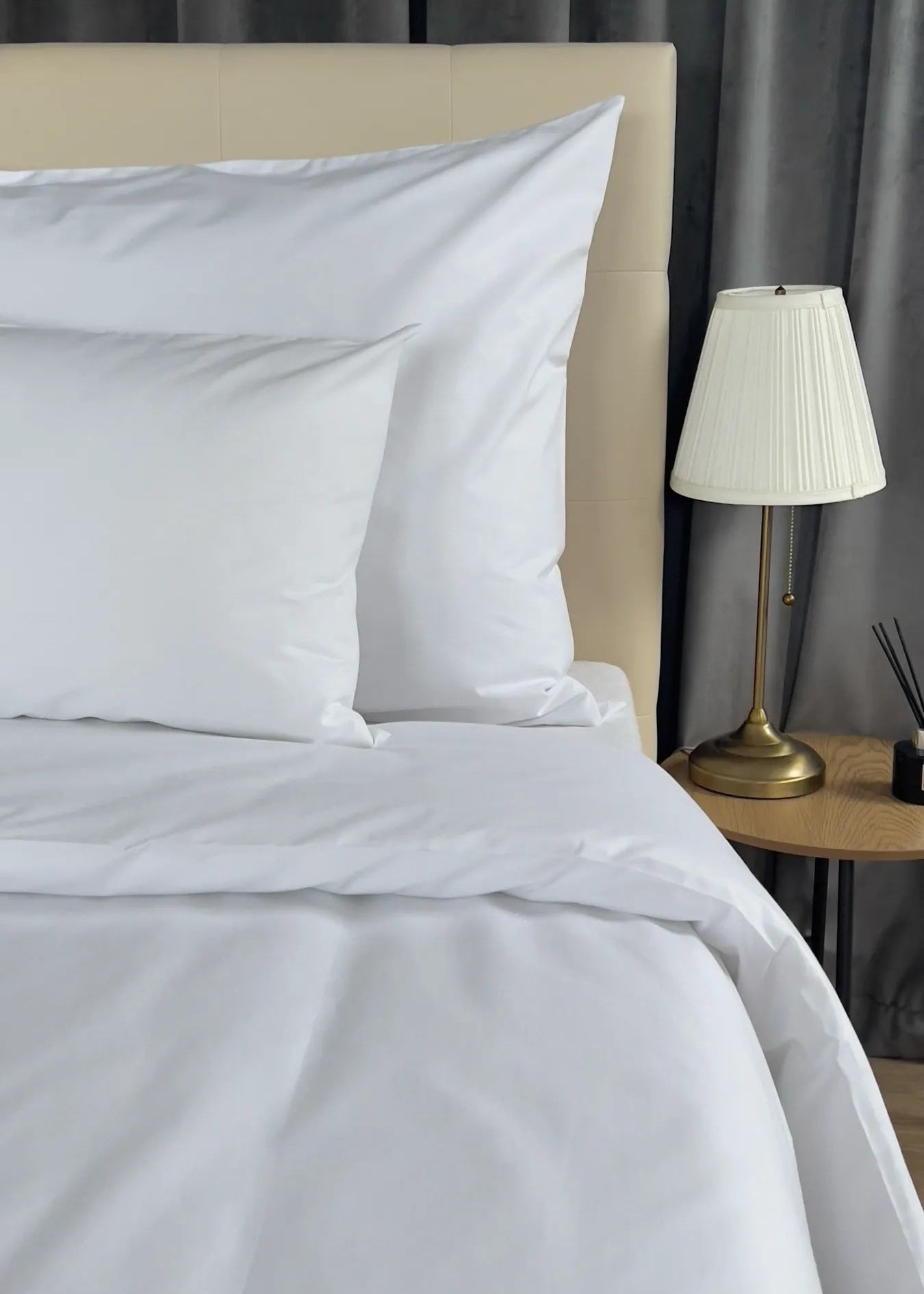 Hotel 100% cotton percale duvet cover set - envelope closure - 146 g/m2 - packaged