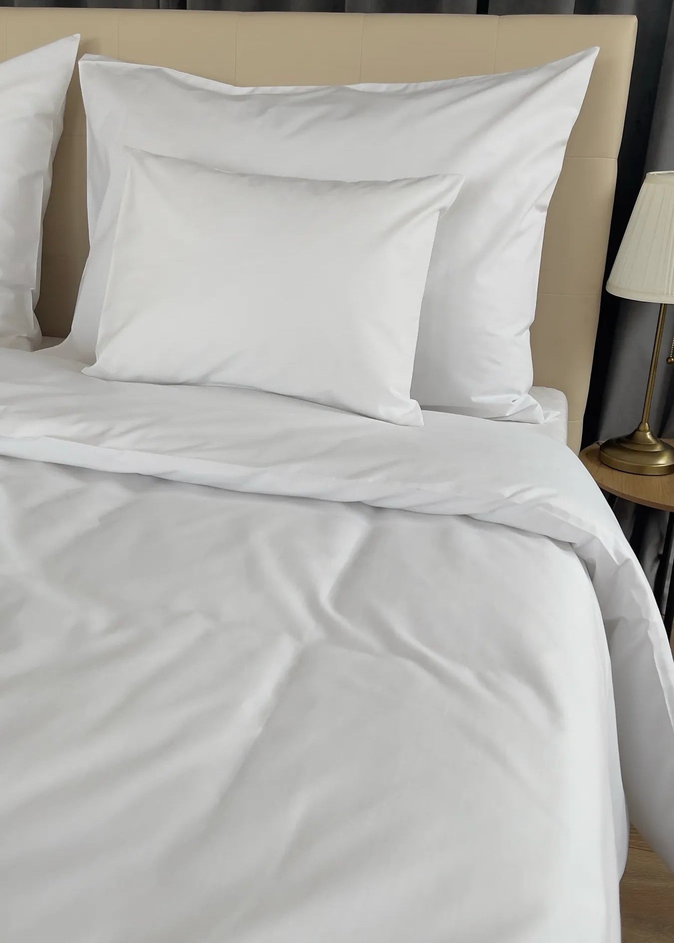 Hotel 100% cotton percale duvet cover set - envelope closure - 146 g/m2 - packaged
