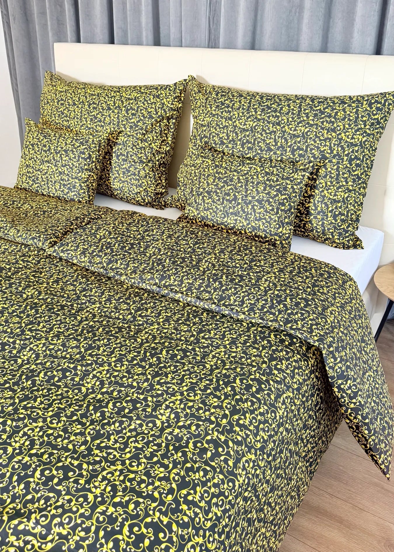 Pamut ágyneműhuzat garnitúra - Barokk arany-feketén