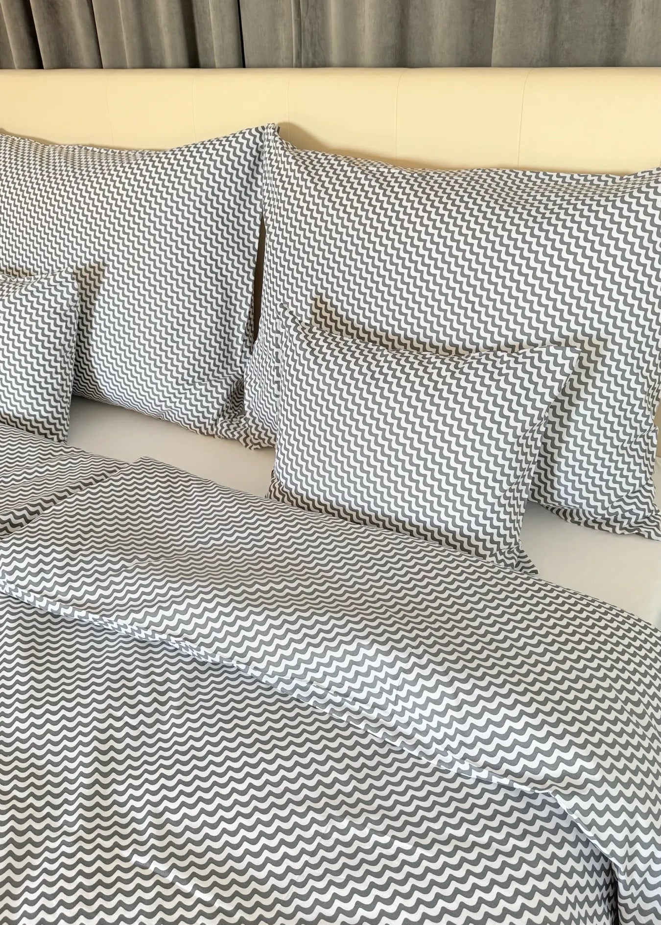 Pamut ágyneműhuzat garnitúra - Ezüstköd hullám