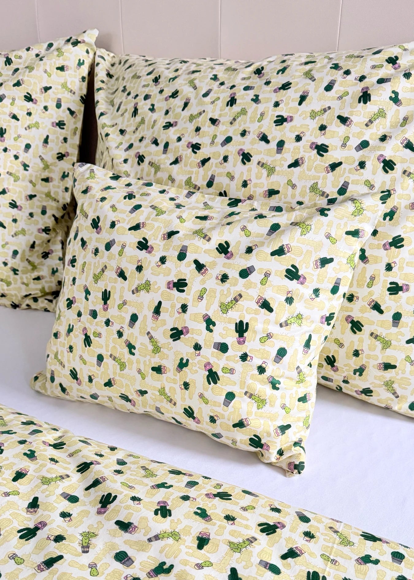 Cotton bed linen set - Blue circles