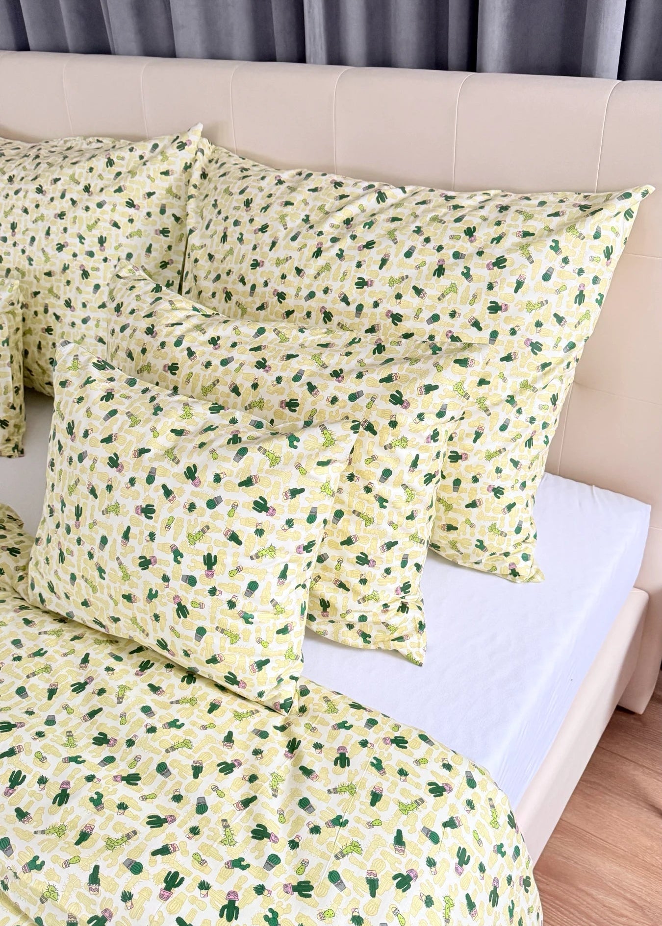 Cotton bed linen set - Blue circles