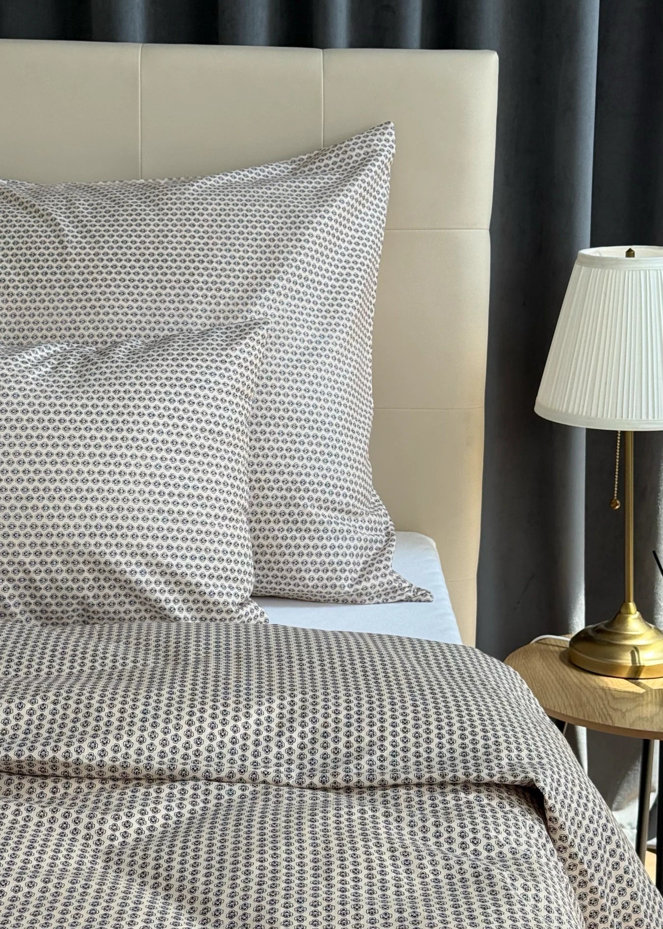 Cotton bed linen set - Blue circles